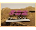 Tealight Mum Fuşya Renk Simli