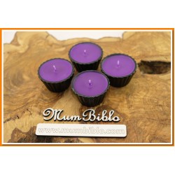 Mumluk Cupcake Siyah Renk Mor Mum