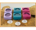 Tealight Mumluk ve Mum Set Kare 3 Renk